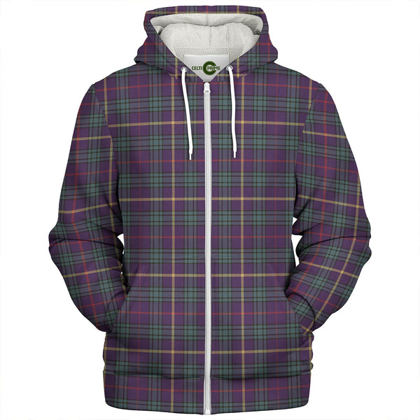 MacAinsh Weathered Clan Badge Tartan Sherpa Hoodie