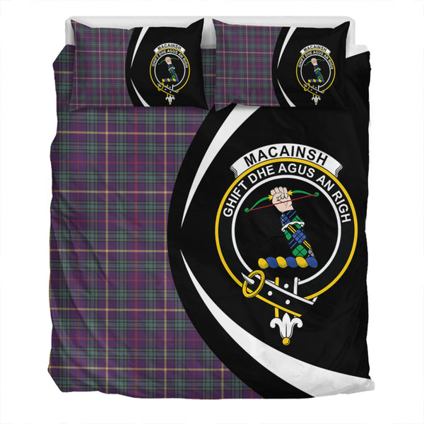 MacAinsh Weathered Clan Badge Tartan Bedding Set Circle Style