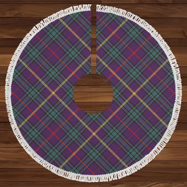 MacAinsh Weathered Clan Badge Tartan Christmas Tree Skirt