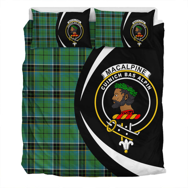 MacAlpine Ancient Clan Badge Tartan Bedding Set Circle Style