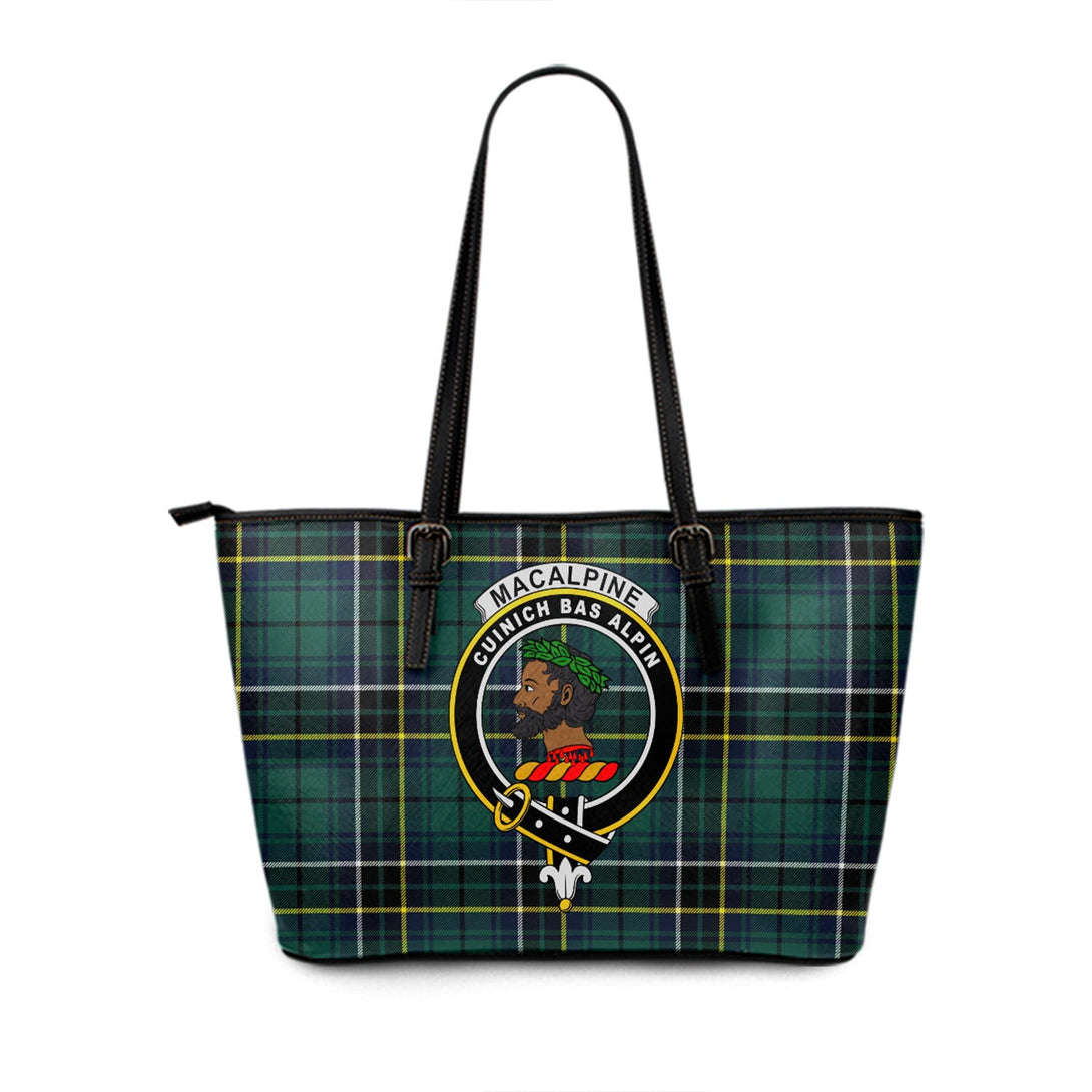 MacAlpine Modern Clan Badge Tartan Leather Tote Bag