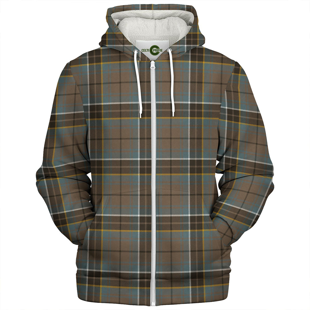 MacAlpine Weathered Clan Badge Tartan Sherpa Hoodie