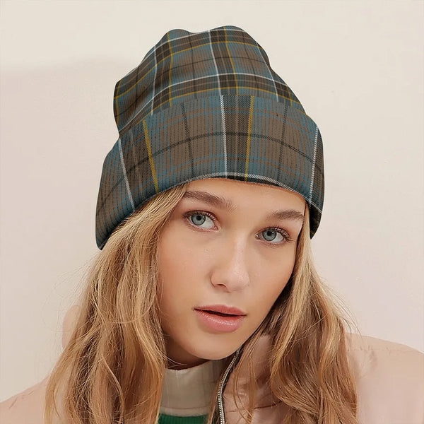 MacAlpine Weathered Clan Badge Tartan Knitted Beanie