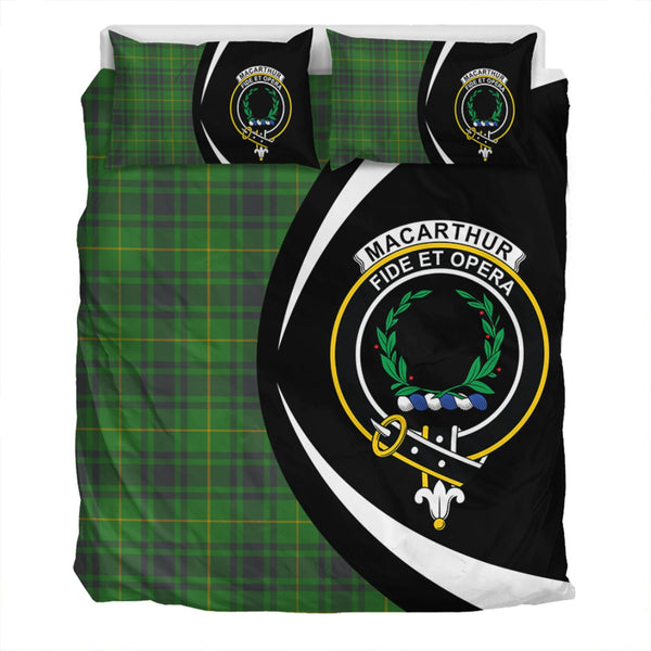 MacArthur Ancient Clan Badge Tartan Bedding Set Circle Style