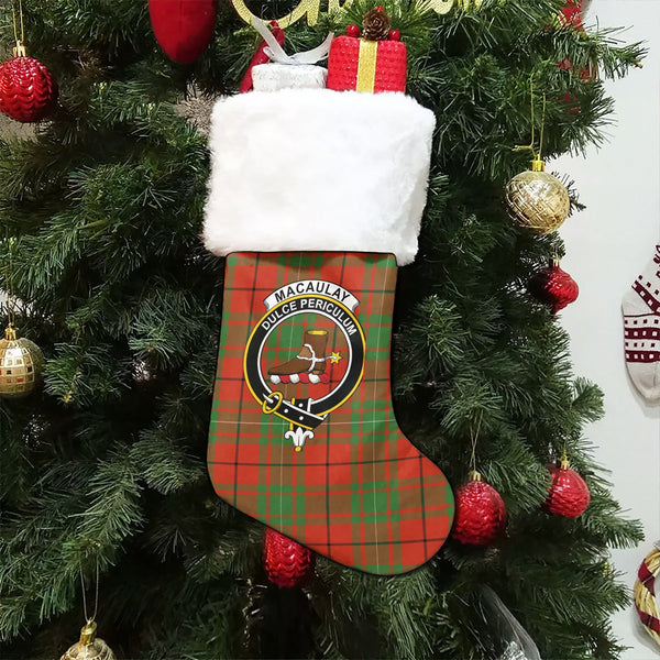 MacAulay Ancient Clan Badge Tartan Christmas Stocking