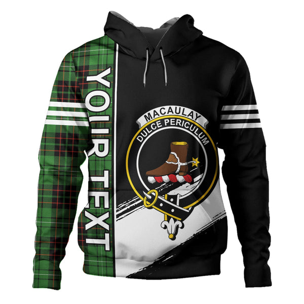 MacAulay of Lewis Ancient Clan Badge Tartan Hoodie Quarter Style Personalized