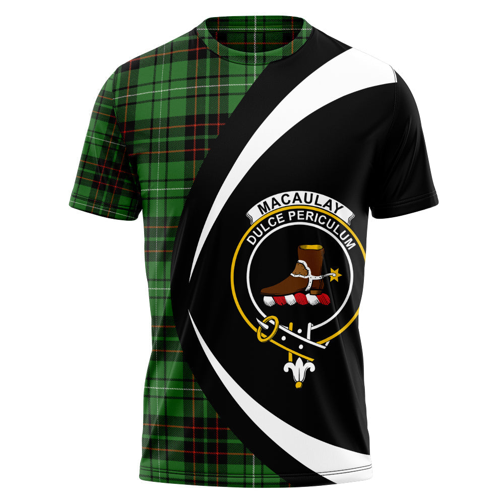 MacAulay of Lewis Ancient Clan Badge Tartan T-Shirt Circle Style Personalized