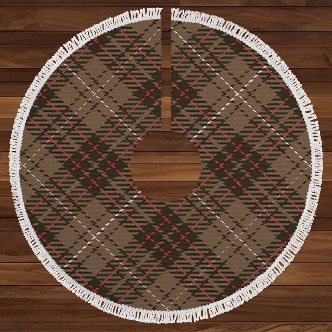 MacAulay of Lewis Weathered Clan Badge Tartan Christmas Tree Skirt