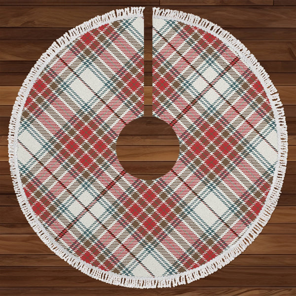 MacBean Dress (MacBain Dress) Weathered Tartan Christmas Tree Skirt