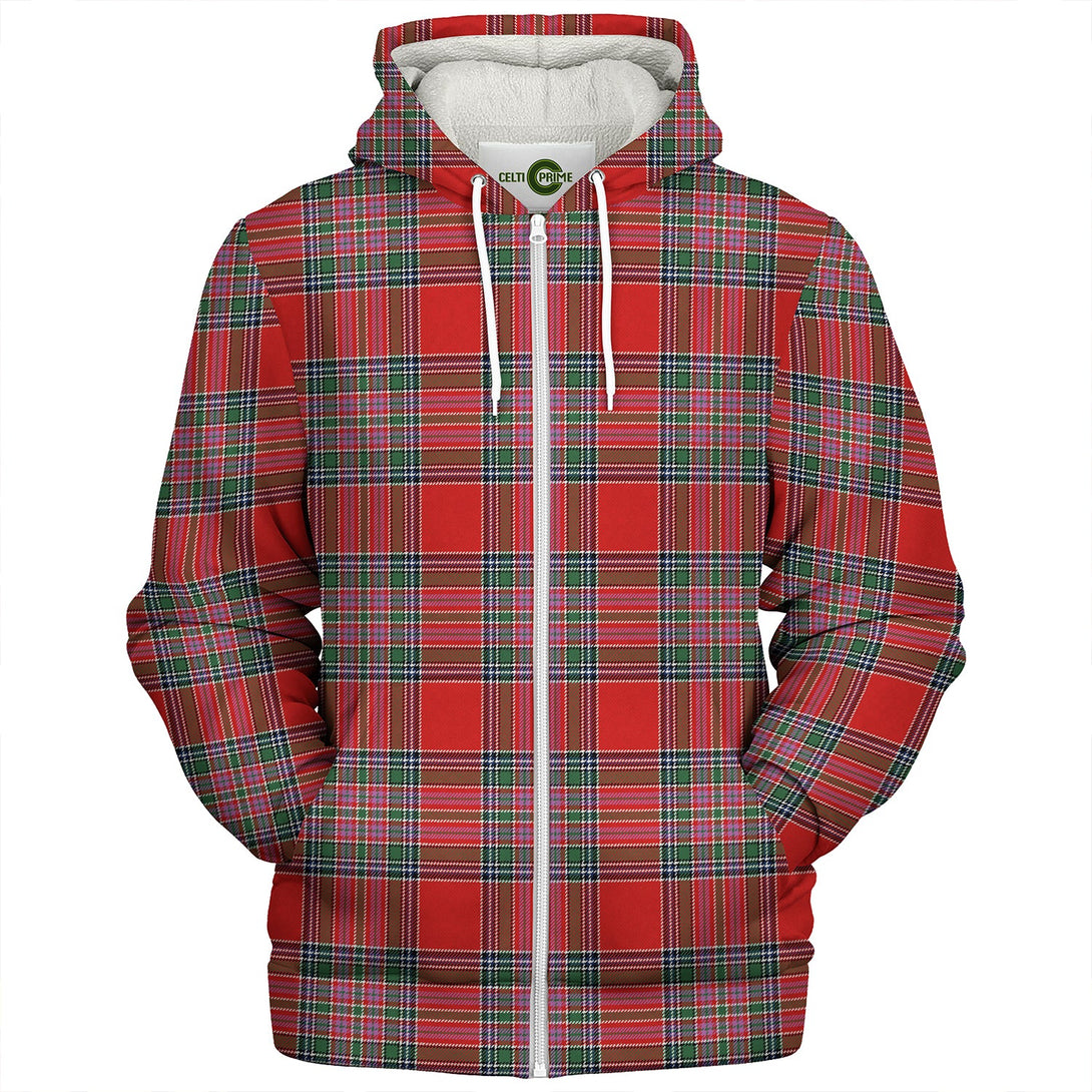 MacBean (MacBain) Modern Clan Badge Tartan Sherpa Hoodie