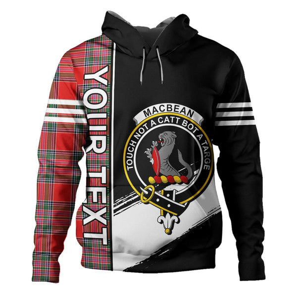 MacBean (MacBain) Modern Clan Badge Tartan Hoodie Quarter Style Personalized