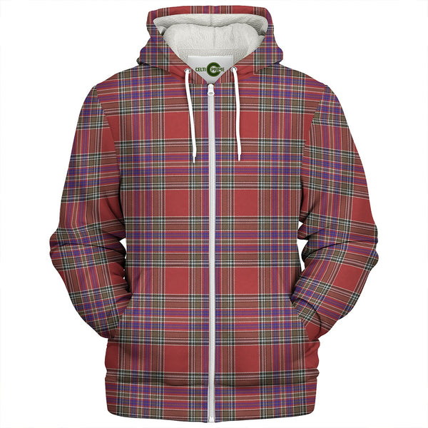 MacBean (MacBain) Weathered Clan Badge Tartan Sherpa Hoodie