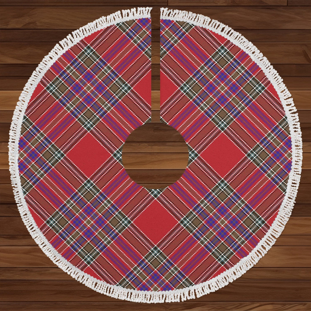 MacBean (MacBain) Weathered Clan Badge Tartan Christmas Tree Skirt