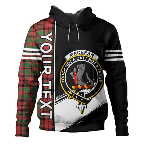 MacBean of Tomatin (MacBain of Tomatin) Ancient Clan Badge Tartan Hoodie Quarter Style Personalized