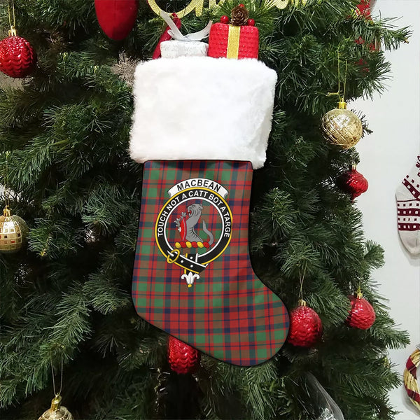 MacBean of Tomatin (MacBain of Tomatin) Modern Clan Badge Tartan Christmas Stocking