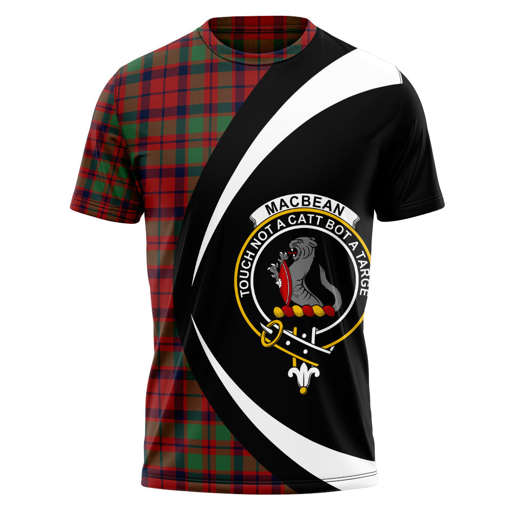 MacBean of Tomatin (MacBain of Tomatin) Modern Clan Badge Tartan T-Shirt Circle Style Personalized