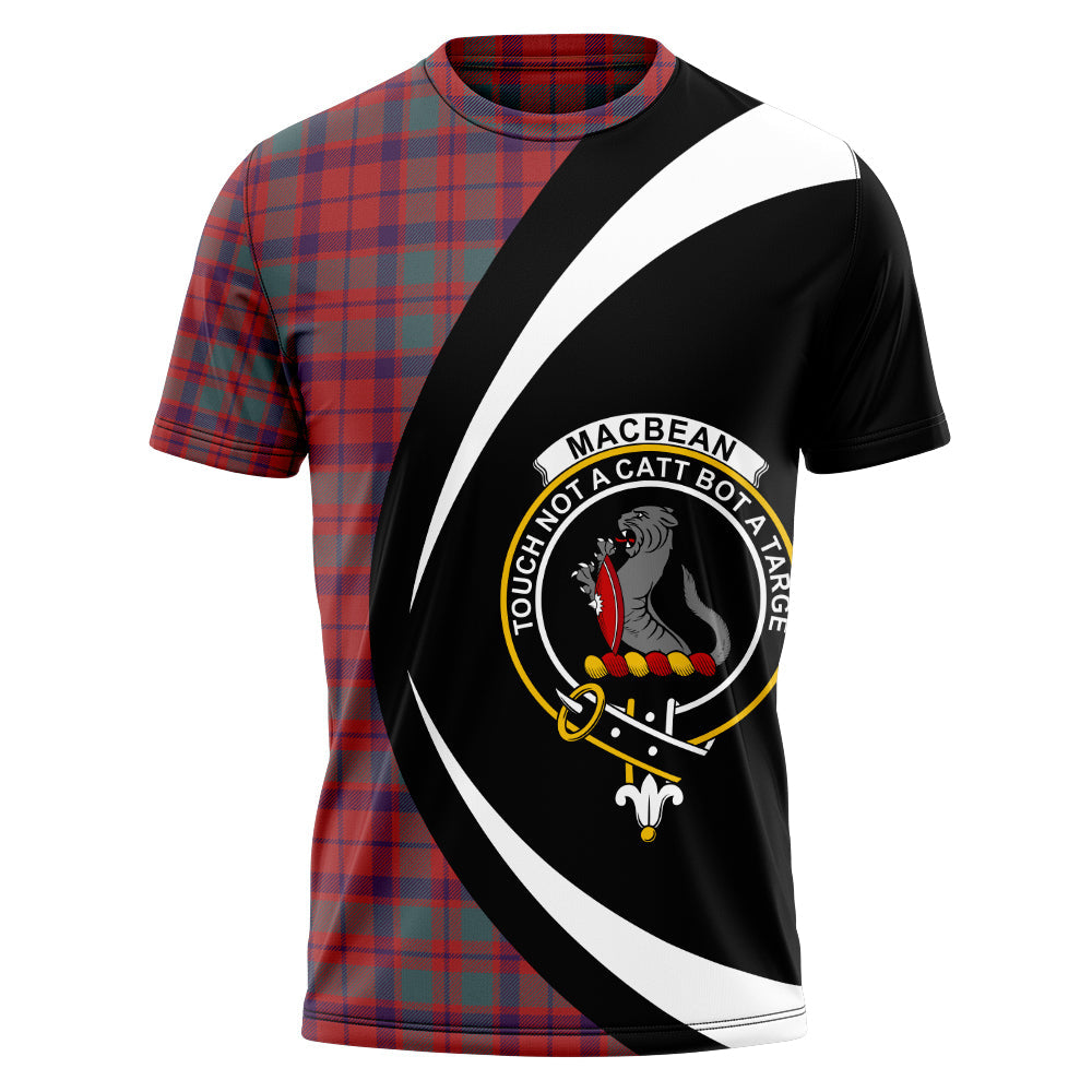 MacBean of Tomatin (MacBain of Tomatin) Weathered Clan Badge Tartan T-Shirt Circle Style Personalized