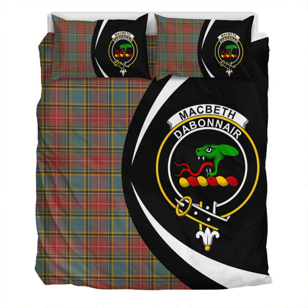 MacBeth Weathered Clan Badge Tartan Bedding Set Circle Style