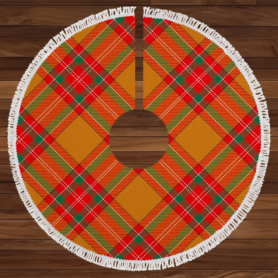 MacBrair Modern Clan Badge Tartan Christmas Tree Skirt