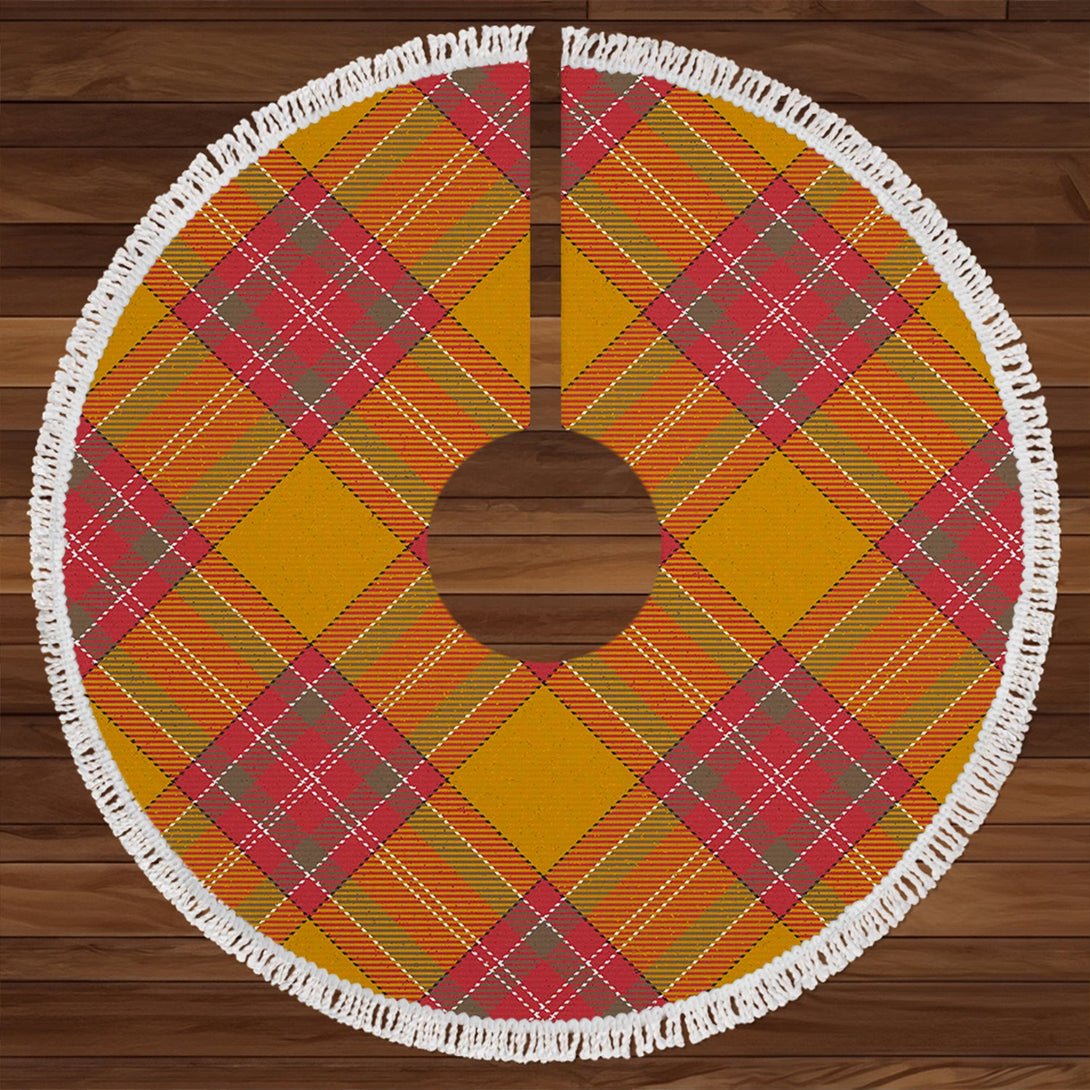 MacBrair Weathered Clan Badge Tartan Christmas Tree Skirt