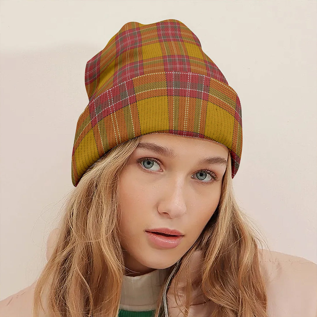 MacBrair Weathered Clan Badge Tartan Knitted Beanie