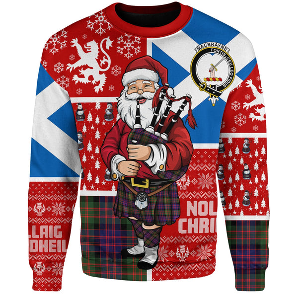 MacBrayne Clan Badge Tartan Sweatshirt Scotland Christmas Santa