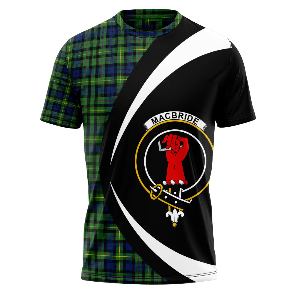 MacBride Modern Clan Badge Tartan T-Shirt Circle Style Personalized