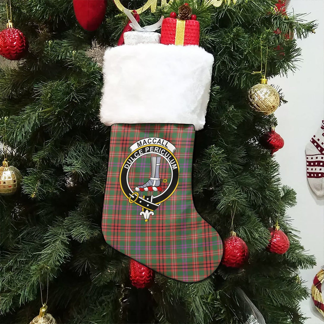 MacCall Ancient Clan Badge Tartan Christmas Stocking