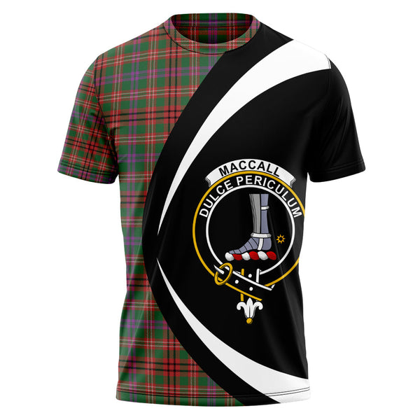 MacCall Ancient Clan Badge Tartan T-Shirt Circle Style Personalized