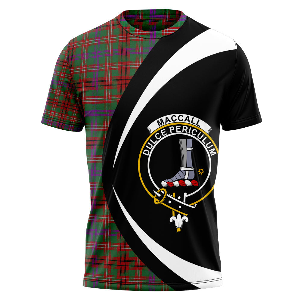 MacCall Modern Clan Badge Tartan T-Shirt Circle Style Personalized