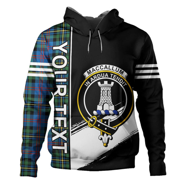 MacCallum of Berwick Ancient Clan Badge Tartan Hoodie Quarter Style Personalized