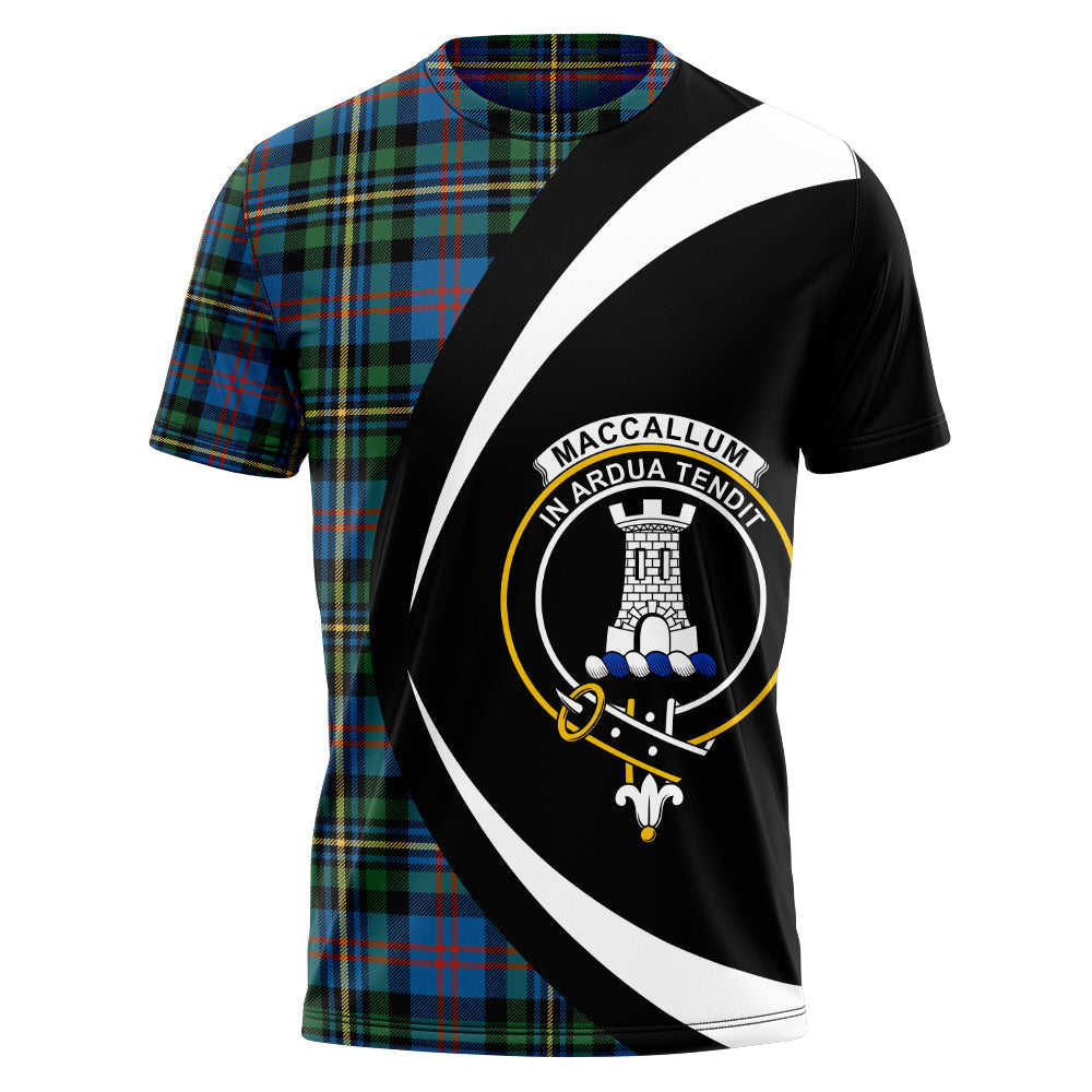 MacCallum of Berwick Ancient Clan Badge Tartan T-Shirt Circle Style Personalized