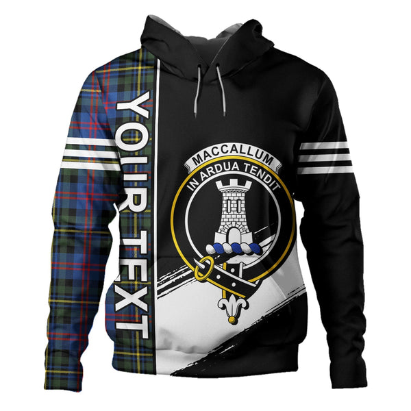 MacCallum of Berwick Modern Clan Badge Tartan Hoodie Quarter Style Personalized