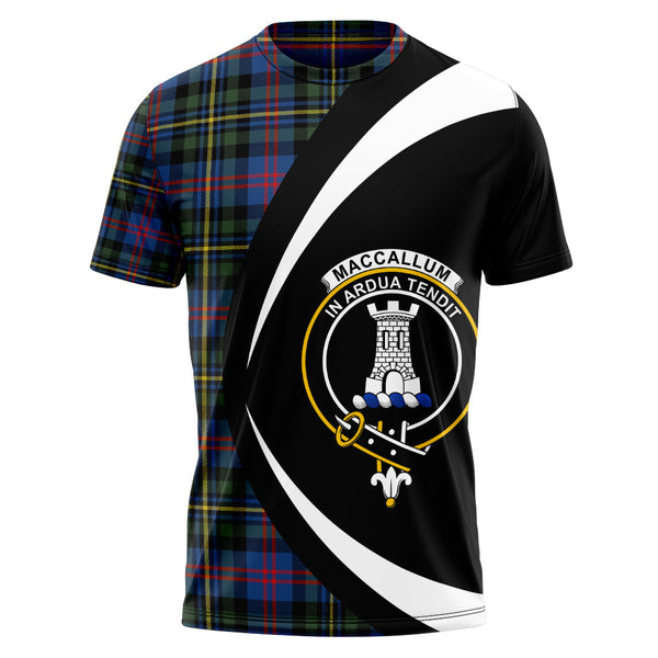 MacCallum of Berwick Modern Clan Badge Tartan T-Shirt Circle Style Personalized