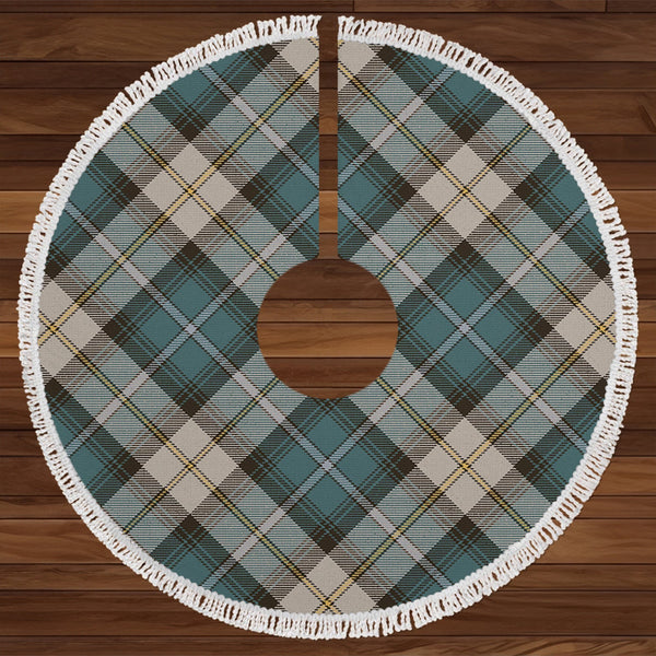 MacCandlish Green Arisaid Weathered Tartan Christmas Tree Skirt