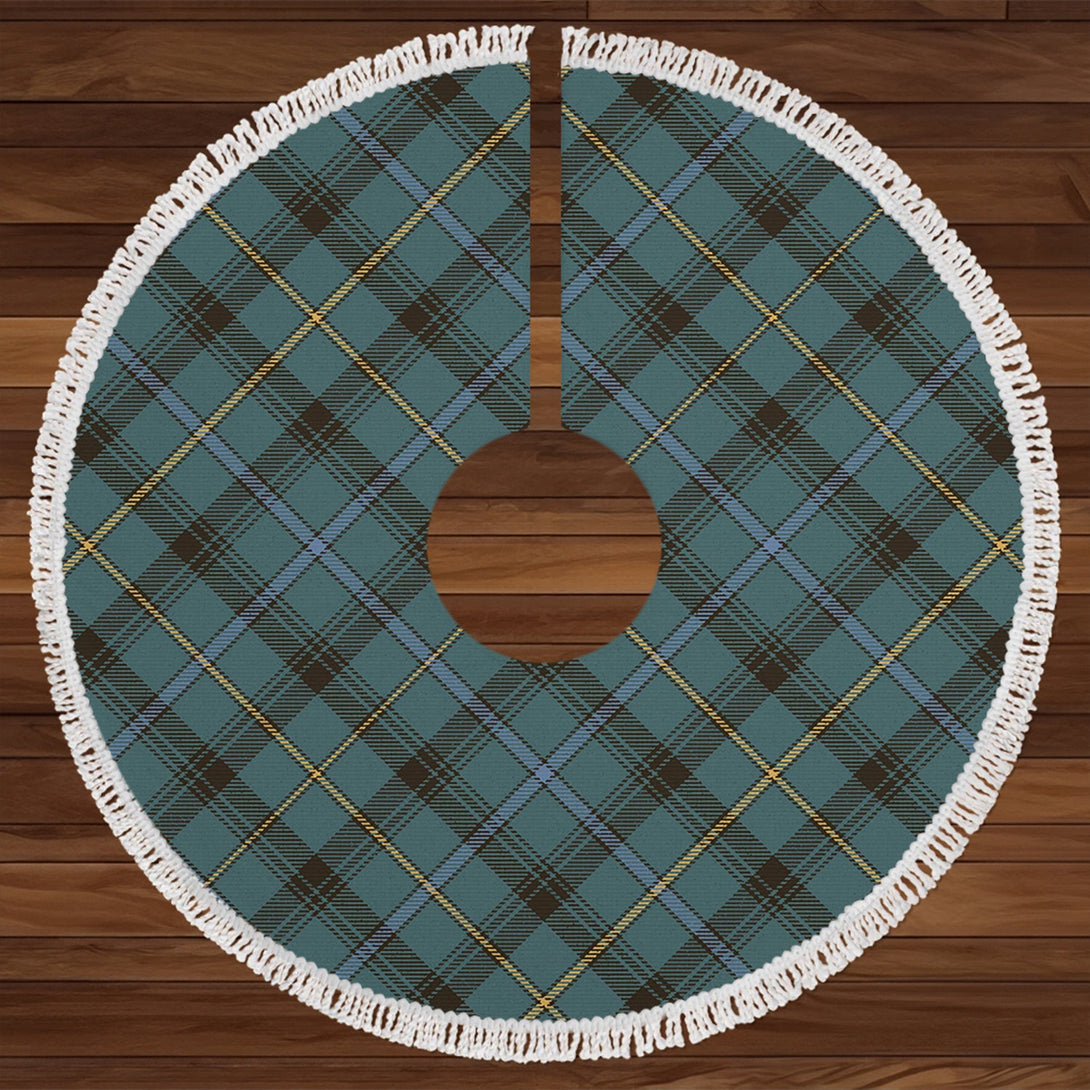 MacCandlish Green Hunting Weathered Tartan Christmas Tree Skirt