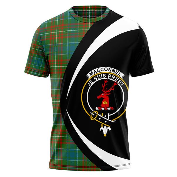 MacConnell Ancient Clan Badge Tartan T-Shirt Circle Style Personalized