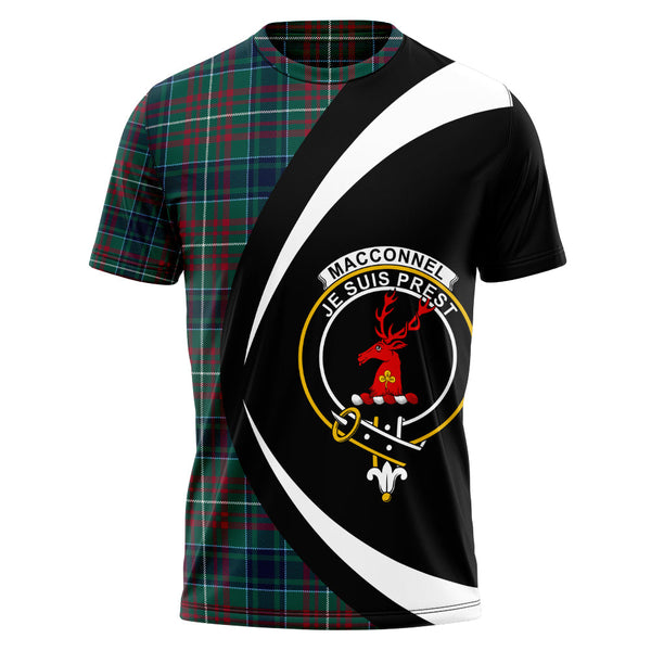 MacConnell Modern Clan Badge Tartan T-Shirt Circle Style Personalized