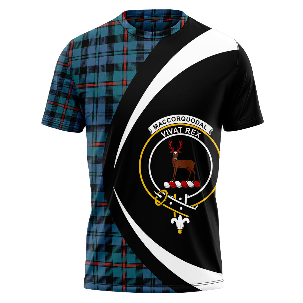 MacCorquodale Ancient Clan Badge Tartan T-Shirt Circle Style Personalized