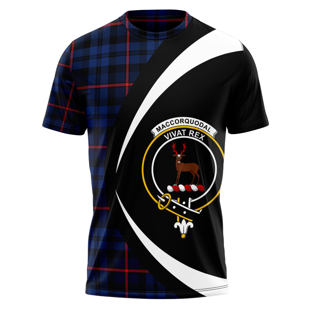 MacCorquodale Modern Clan Badge Tartan T-Shirt Circle Style Personalized