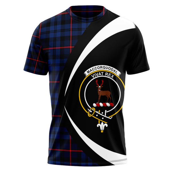 MacCorquodale Modern Clan Badge Tartan T-Shirt Circle Style Personalized