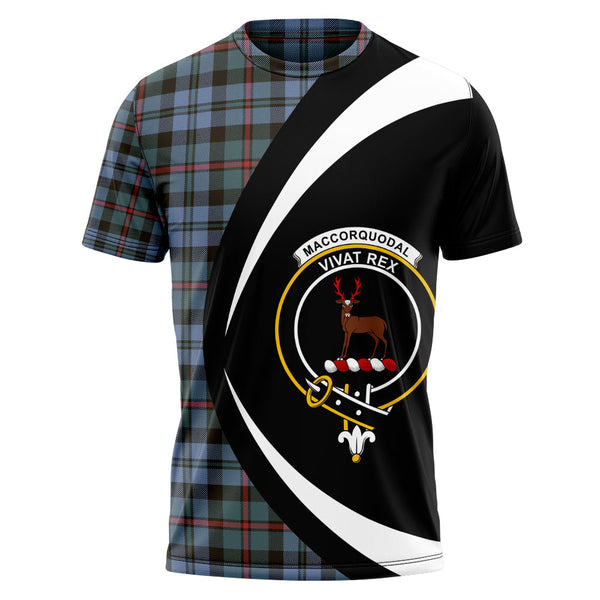 MacCorquodale Weathered Clan Badge Tartan T-Shirt Circle Style Personalized