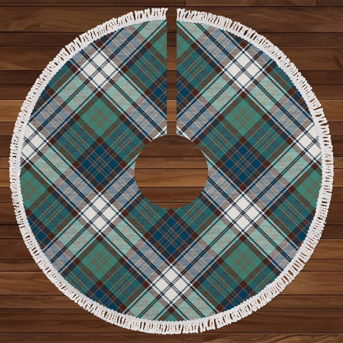 MacDonald Dress Muted Blue Special Weathered Tartan Christmas Tree Skirt