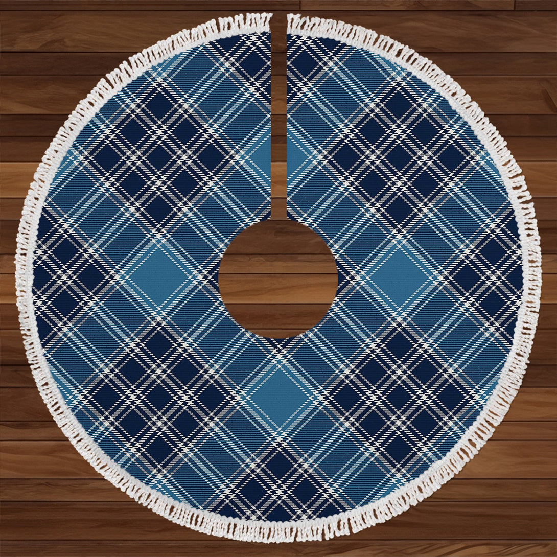 MacDonald Lord of the Isles Hunting Blue (Donald Lord of the Isles Hunting Blue) Modern Clan Badge Tartan Christmas Tree Skirt