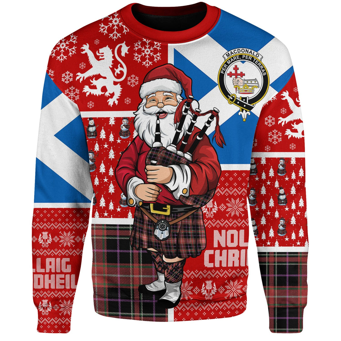 MacDonald Sir John A (Donald Sir John A) Ancient Clan Badge Tartan Sweatshirt Scotland Christmas Santa