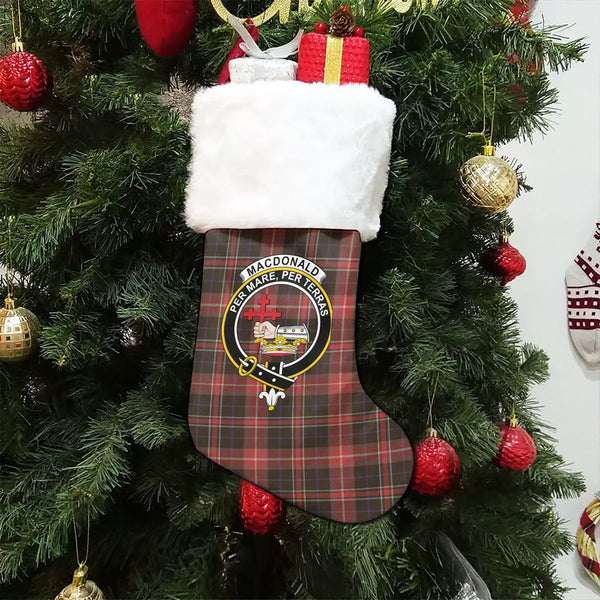 MacDonald Sir John A (Donald Sir John A) Weathered Clan Badge Tartan Christmas Stocking