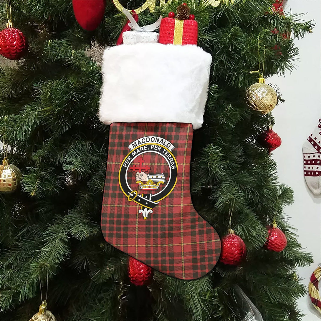 MacDonald of Ardnamurchan (Donald of Ardnamurchan) Weathered Clan Badge Tartan Christmas Stocking