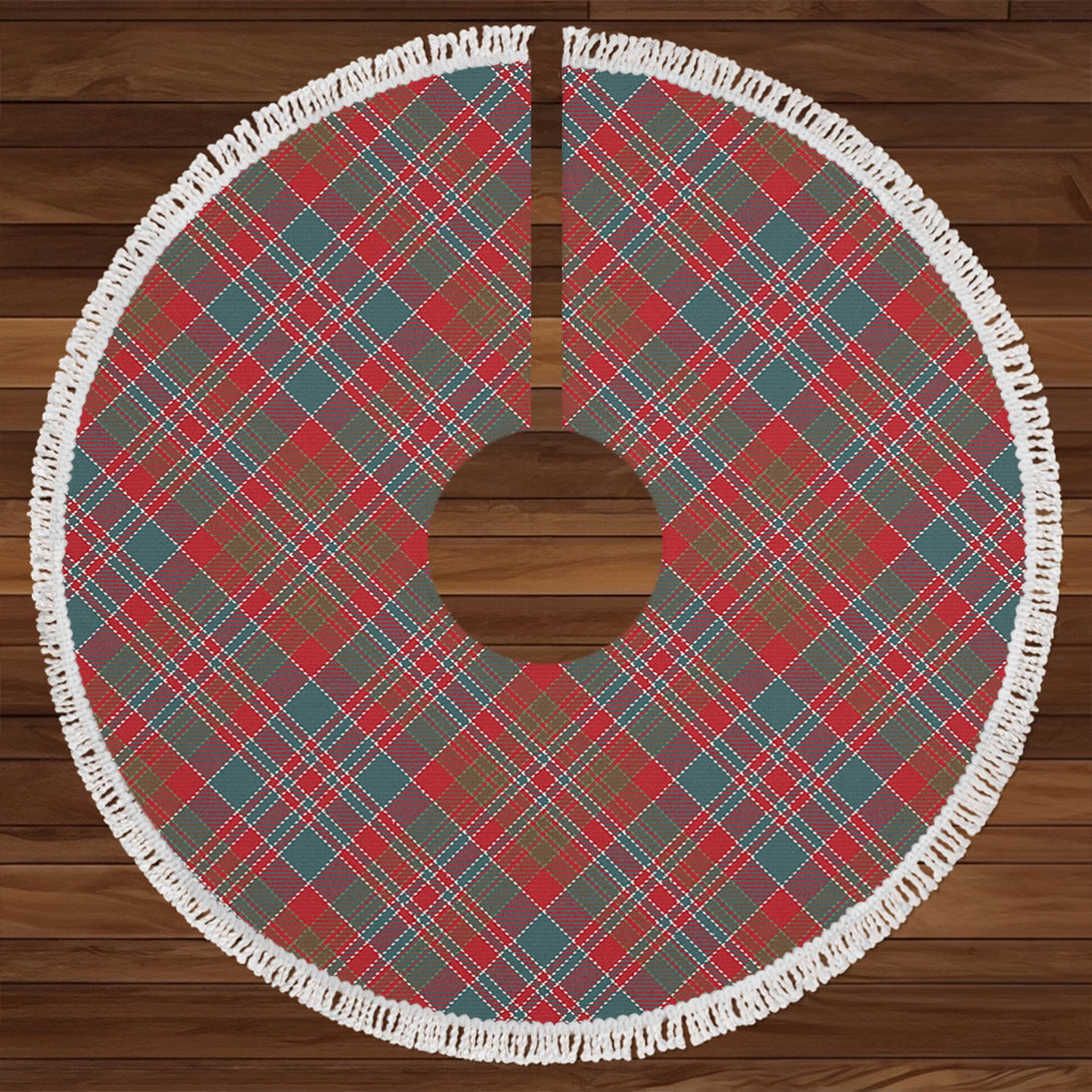 MacDonald of Boisdale (Donald Boisdale) Weathered Clan Badge Tartan Christmas Tree Skirt