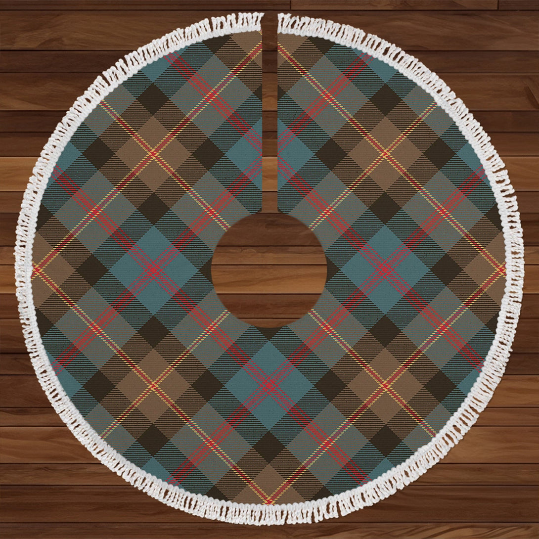 MacDonald of Borrodale (Donald Borrodale Historic) Weathered Clan Badge Tartan Christmas Tree Skirt