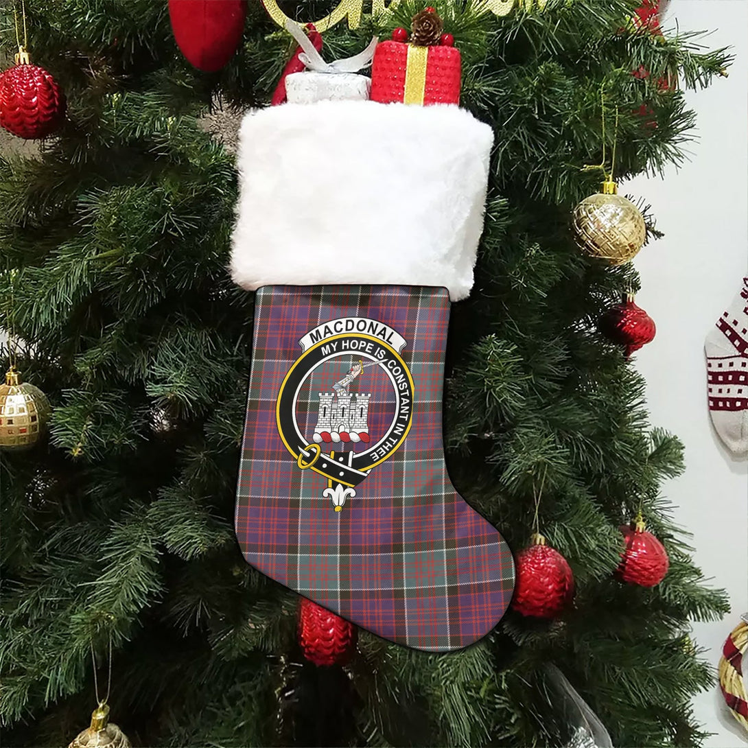 MacDonald of Clanranald Weathered Clan Badge Tartan Christmas Stocking